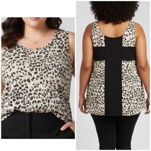 😍SHOW SPECIAL - WAREHOUSE ONE Animal Print Sleeveless Tank Plus size XXL